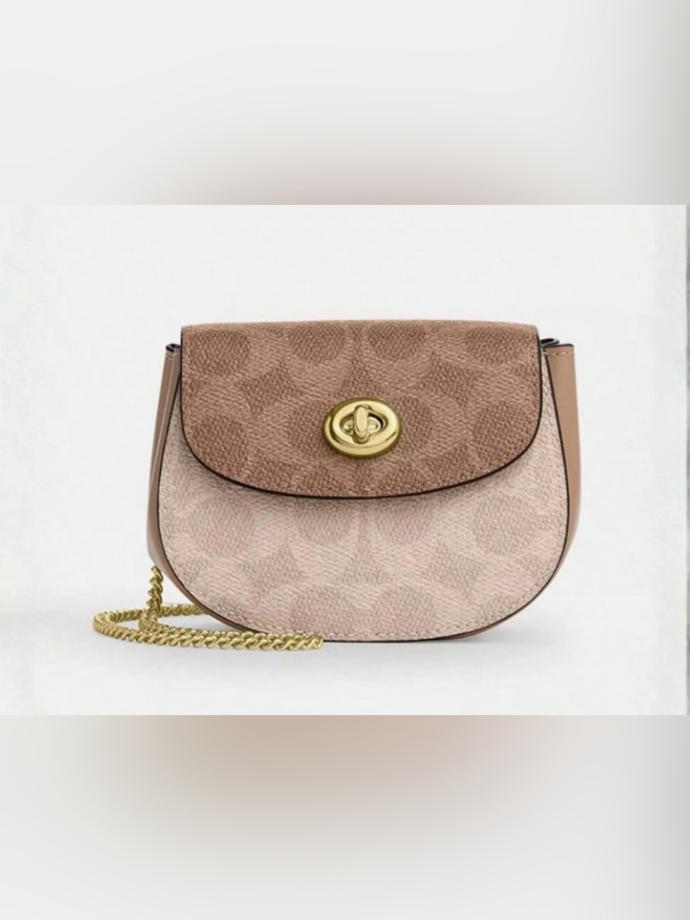 ✨ Like New Coach Turnlock Card Case on Chain ✨